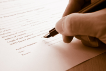 9814288Small Document being signed