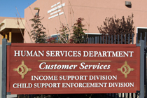 benifits Human Services Department Sign