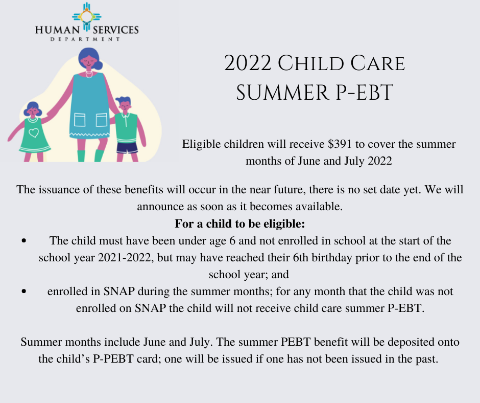 Help Feed Your Children with Pandemic EBT New Mexico Human Services